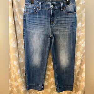 Chicos Women's Blue Straight Crop Jeans perfect condition Chicos size 0